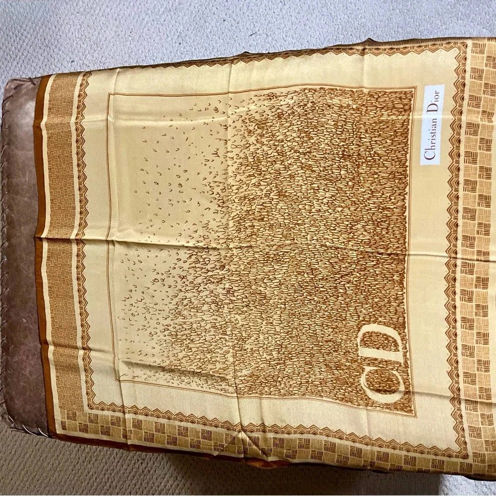 Christian Dior Vintage Patterned Scarf Authenticated